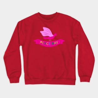 Kids Peace Day Sign Crewneck Sweatshirt